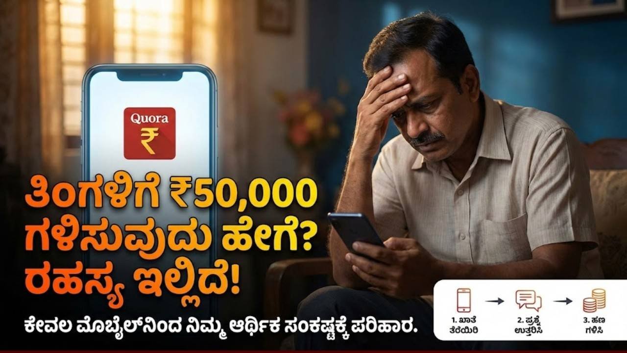 Quora ಮೂಲಕ ತಿಂಗಳಿಗೆ ₹50,000 ಗಳಿಸುವ ಸುಲಭ ಮಾರ್ಗ – ಸಂಪೂರ್ಣ ಮಾಹಿತಿ