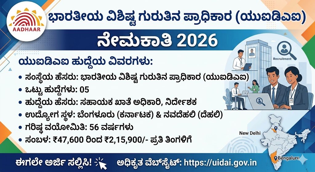 UIDAI RECRUITMENT 2026
